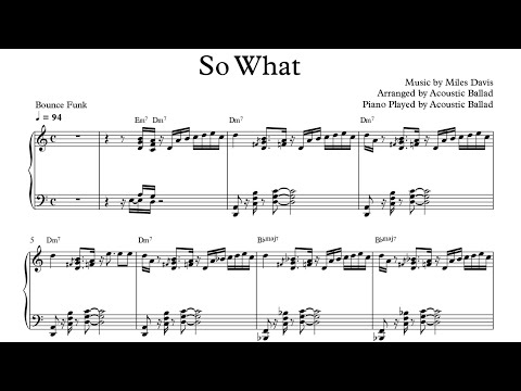 So What (솔로 피아노 버전) - Miles Davis
