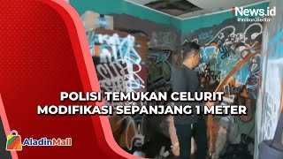 Polisi Temukan Celurit Modifikasi Sepanjang 1 Meter saat Gerebek Markas Gengster di Depok