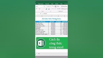 Cách ẩn công thức trong excel