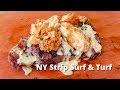 NY Strip Surf & Turf | NY Strip Steak Grilled with Fried Oysters & Blue Cheese Hollandaise