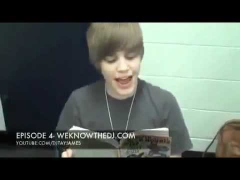 Justin Bieber Reading A Chuck Norris Book - YouTube