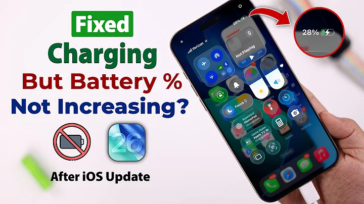 Fix - iPhone Charging But Battery Percentage Not Increasing iOS 26 Update!