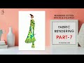 How to render Cotton & tie dye effect | Fabric Rendering | Fashion Illustration | SANYAM JAIN