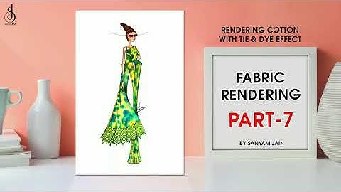 How to draw cotton and Tie-dye effect on Fashion illustration | Fabric Rendering by Sanyam Jain