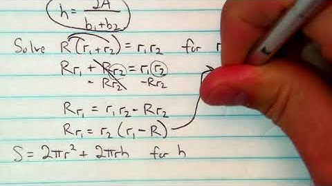 1-3    Solving Literal Equations    Part 3