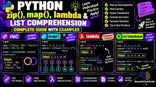 Python zip(), map(), lambda & List Comprehension: Complete Guide with Examples | NeuralAICodeCraft