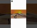 Arab Desert Scenery Drawing Oil Pastel Drawing Oilpasteldrawing Desertdrawing