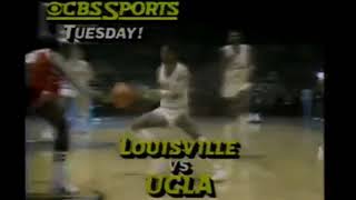 1982 CBS Sports promo College Basketball Louisville / UCLA