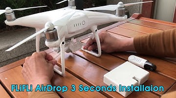 3 seconds installation : FLiFLi AirDrop FAD-1000GT Release and Drop Device for DJI Phantom 4 Pro