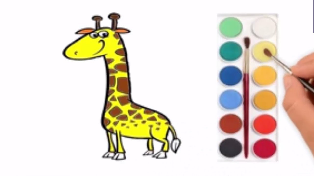 Very Easy ! How To Draw a Giraffe Step By Step - YouTube