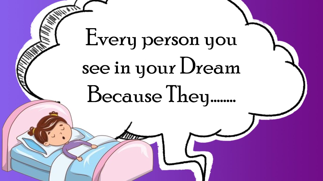 Every person you see in your dream ??? Psychology Facts Facts of