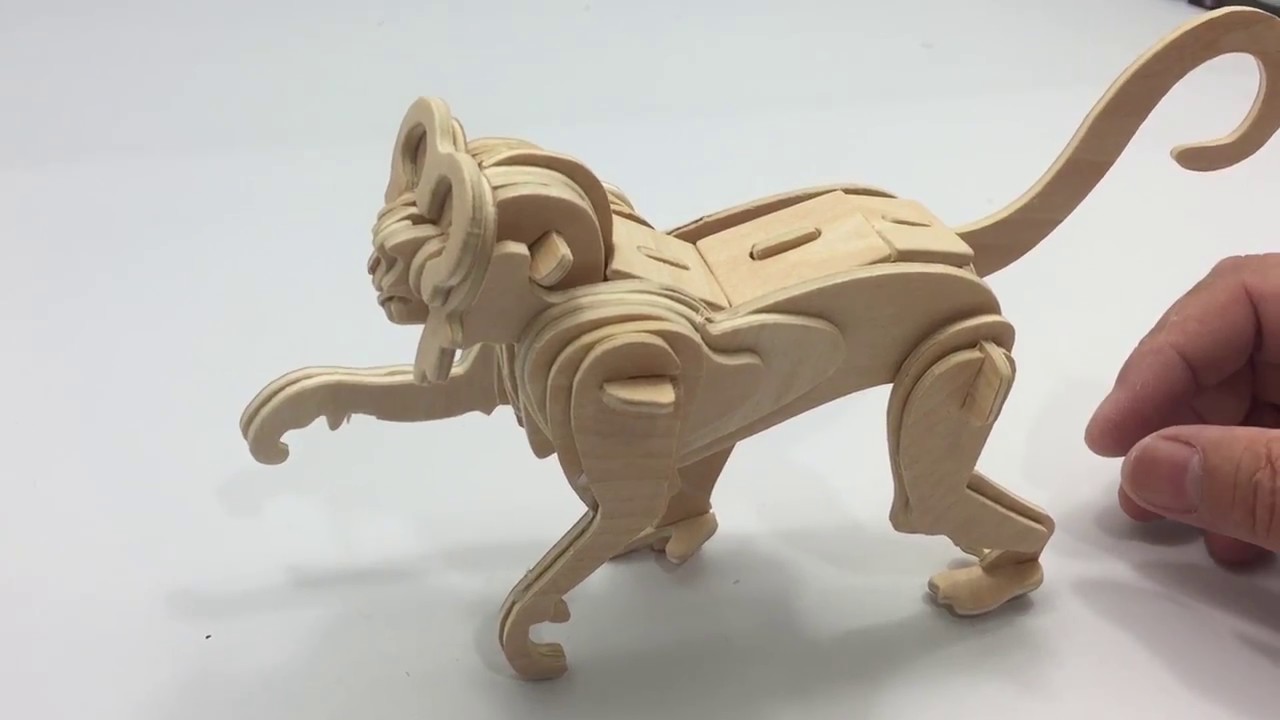DIY Miniature Monkey 3D Woodcraft Construction Kit YouTube
