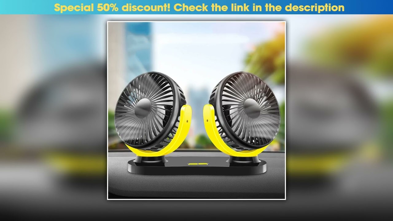 5V Car USB Fan Cooling Car Fan Dual Head Car fan 3 Speeds Adjustable For Auto Cooler Air Fan Car