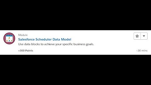 Salesforce Scheduler Data Model [Salesforce Trailhead Answers]