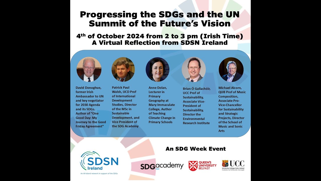 SDSN Ireland Reflection on the UN Summit of the Future 2024 - YouTube