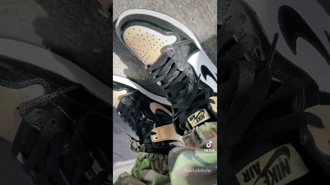 Jordan 1 Patent Gold Toe with OVO Saints Hoodie! 