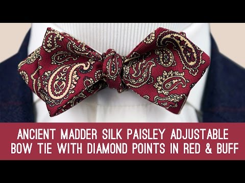 Video Paisley Coral Bow Tie