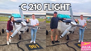 SUNSET Cessna 210 Flight