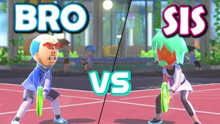 Brother vs Sister Challenge: Nintendo Switch Sports!! [TENNIS Nintendo Switch Sports]