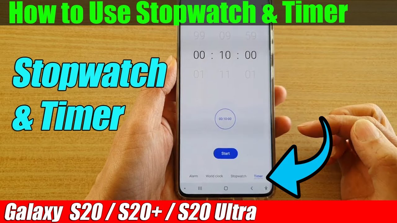 Galaxy S20/S20+ How to Use Stopwatch & Timer YouTube