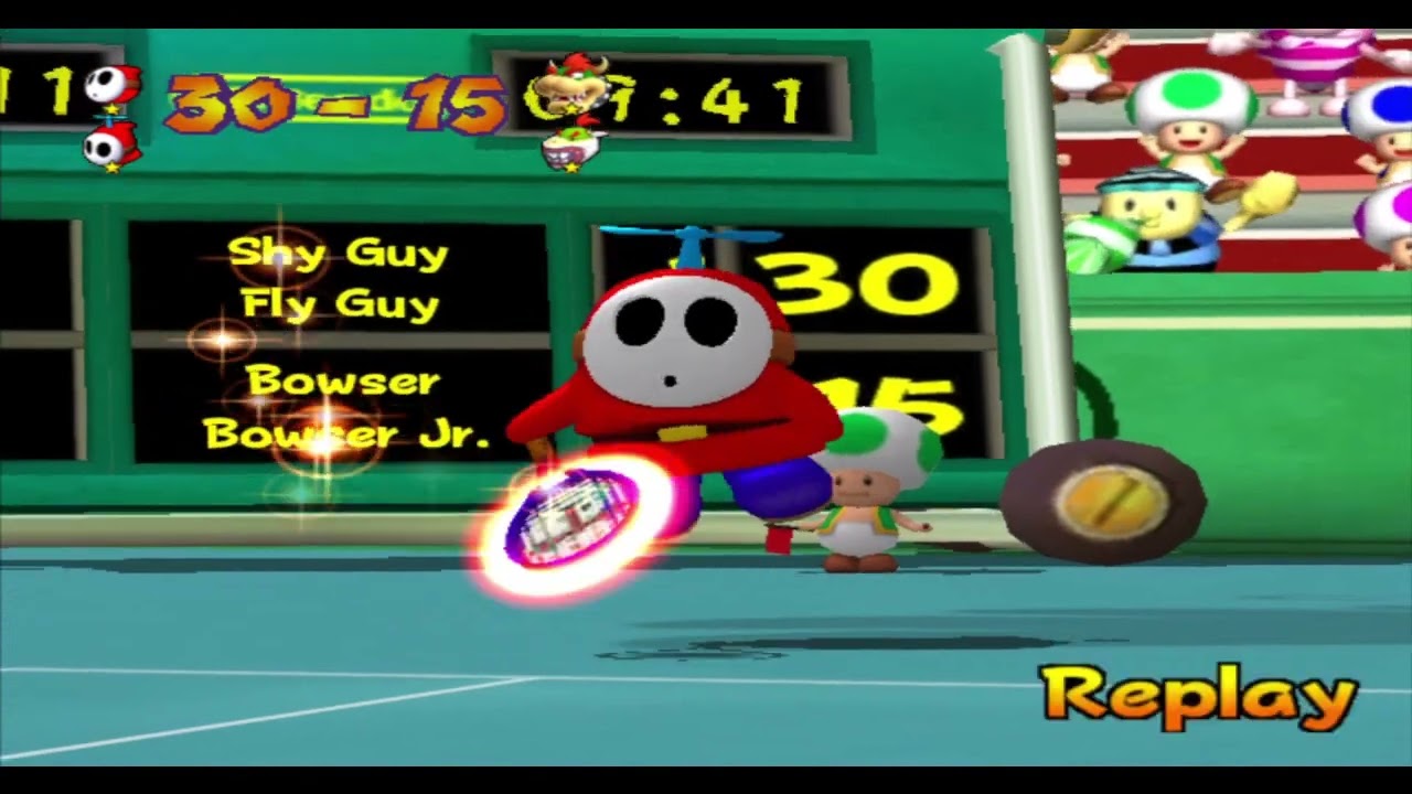Mario Power Tennis Doubles Round Robin - Matchday 2 - Shy Guy/Fly Guy v Bowser/Bowser Jr.