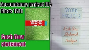 Accountancy project | Cash flow statement class 12 (Accounts project class 12th)
