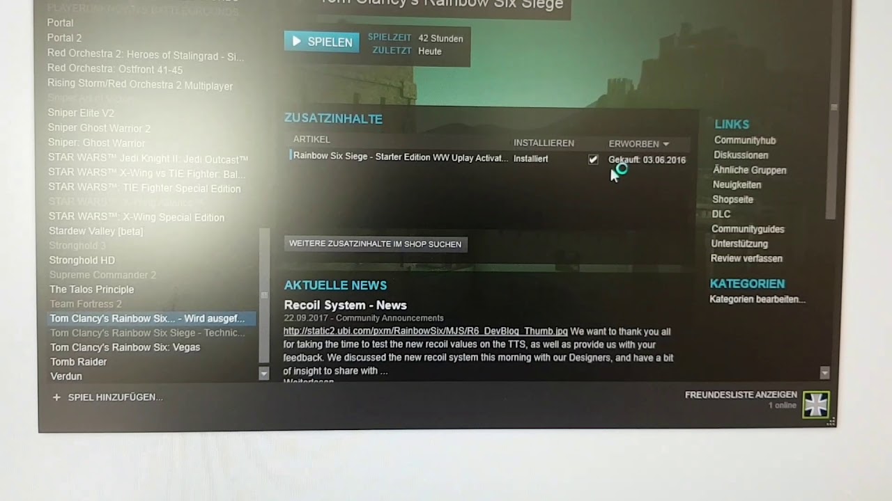 Rainbow Six Siege start Problem bei Steam YouTube