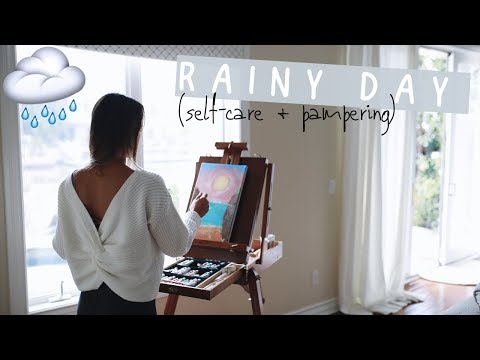 AT HOME rainy day pampering + self-care ☔️