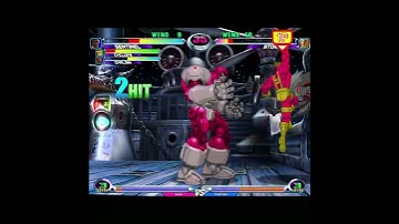 MvC2 Sentinel 90% overhead mixup to refly throw reset sequence + unfly combo 9/20/23