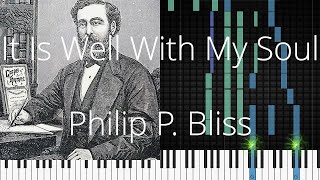 🎹 It Is Well With My Soul, Philip P. Bliss, Synthesia Piano Tutorial