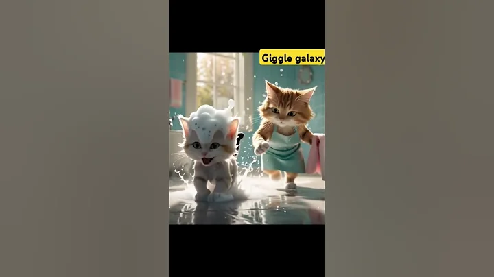 Watch the video about Adorable Mother Cat Chases Sudsy Kitten | Funniest Bath Time Ever!