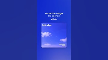 Hey - Please pre save this song right here; https://found.ee/LetItAllGo please pre save the song!