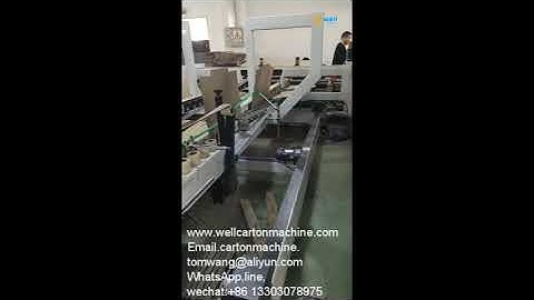 Automatic carton folder gluer and nailing machine video