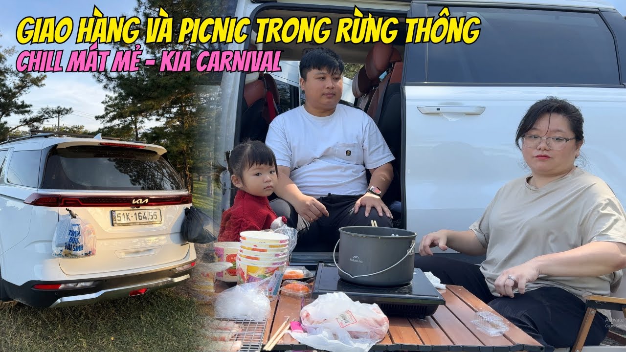 Giao Hàng và Picnic trong Rừng Thông tại Đà Lạt bất ngờ gặp Đồi Cỏ Hồng cùng Gia Đình
