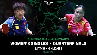 Sun Yingsha Vs Qian Tianyi | Ws Qf | Saudi Smash 2024