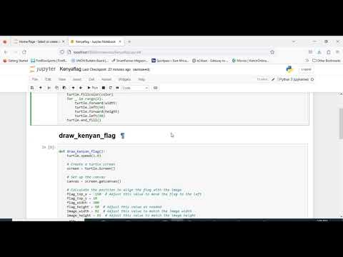 Create Kenyan Flag in Python using Turtle design.......