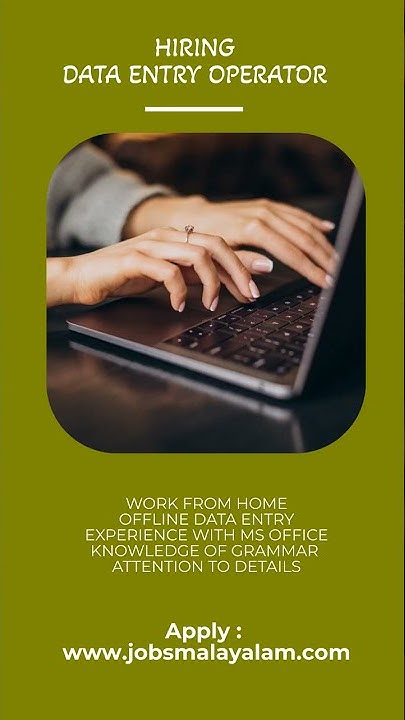 Hiring Data Entry Operator - Apply now - YouTube