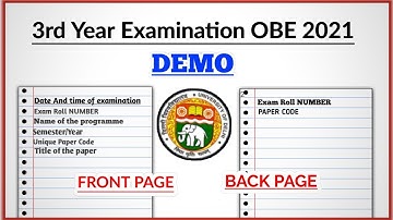 DU: Third year exams OBE 2021 | Front Page Demo | SOL || NCWEB || REGULAR