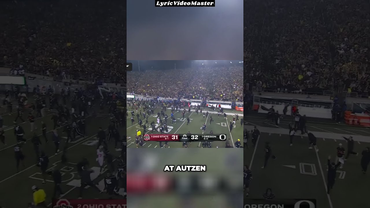 Oregon S Epic Victory Fans Storm The Field 