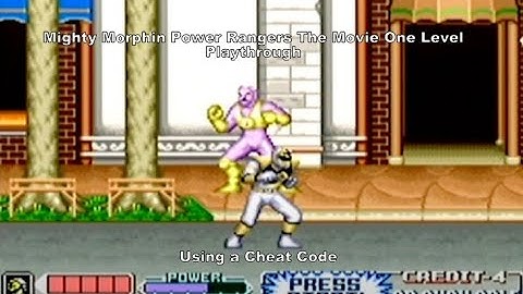 Mighty Morphin Power Rangers The Movie One Level Playthrough using a Snes Cheat Code :D #Snes #Sub