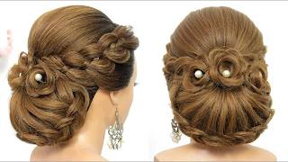 Braid Hairstyle for Long Hair | Elegant Wedding Updo Hair Tutorial