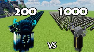 200 Wardens Vs 1000 Evokers | Minecraft