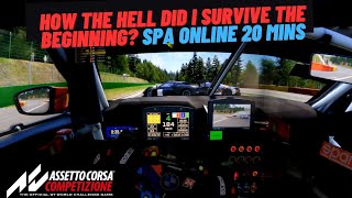 How the hell did I survive the beginning? SPA online. Assetto Corsa Competizione.