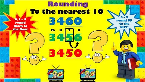 Rounding to the nearest ten - Maths - Grade 3 - Cambridge - KaPoW wOW Maths