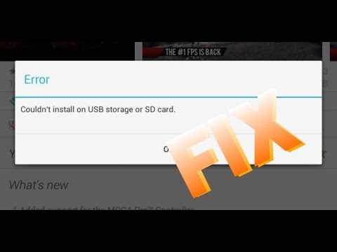 couldnt install on usb storage or sd card