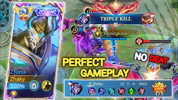 PERFECT GAMEPLAY!! ZHASK TOP GLOBAL  - Mobile Legends