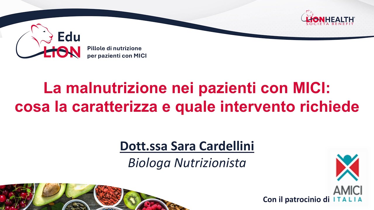 2 luglio 2025 - Webinar EduLionPillole di nutrizione per pazienti con MICI
