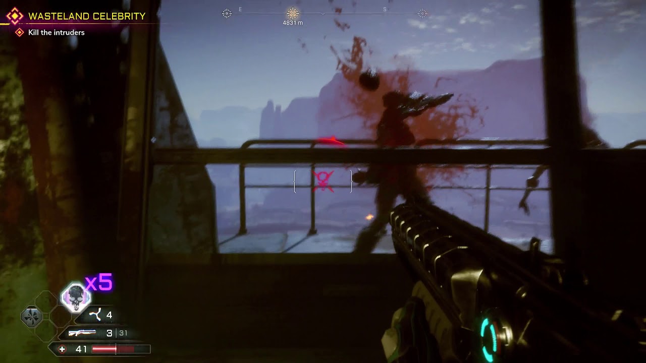 Rage 2 - Wasteland Celebrity: Kill the Intruders Combat Shotgun and Shatter Gameplay XboxOneX (2019)