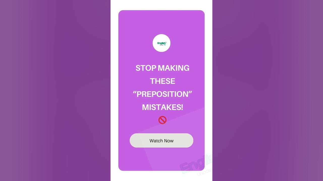 STOP making these common preposition mistakes!🚨englishunlocked