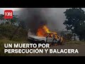 Persecución y balacera deja un muerto y 3 lesionados, en Chenalhó, Chiapas - A las Tres